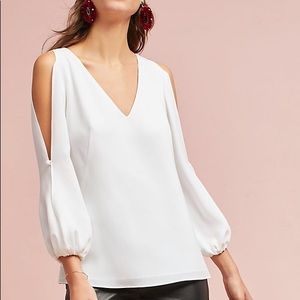 SHOSHANNA Hawarden V- Neck Cold Shoulder Top